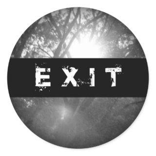 Fade to Black Round Stickers