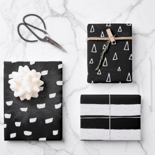 Faded Black White Doodle Shape  Sheets