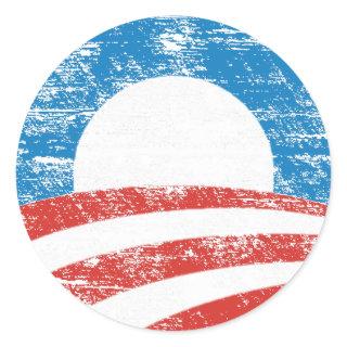 Faded Obama Logo Classic Round Sticker