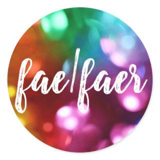 Fae/faer pronoun sticker (can customize)