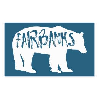 Fairbanks Alaska Bear Rectangular Sticker