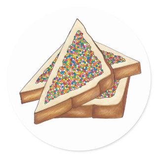 Fairy Bread Hundreds and Thousands Australian Food Classic Round Sticker