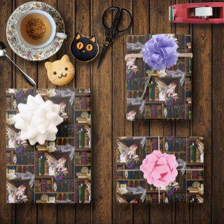 Fairy Cats Books Library Fantasy  Sheets