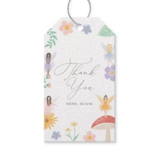 Fairy Floral Girl Birthday Party Gift Tags