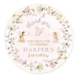 Fairy Garden Birthday Classic Round Sticker