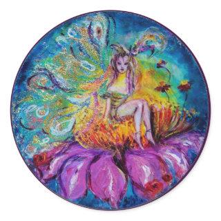 FAIRY IN THE NIGHT CLASSIC ROUND STICKER