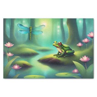 Fairytail  Frog Loctus Flower Decoupage  Tissue Paper