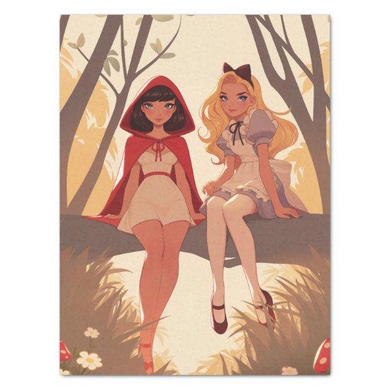 Fairytale Friends Little Red Riding Hood & Alice Tissue Paper