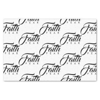 Faith Over Fear White Tissue Paper