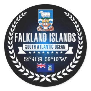 Falkland Islands Classic Round Sticker