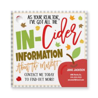 Fall Apple Cider Realtor Gift Tags