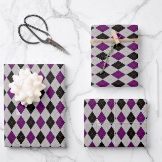 Fall Argyle Black Purple Pattern  Sheets