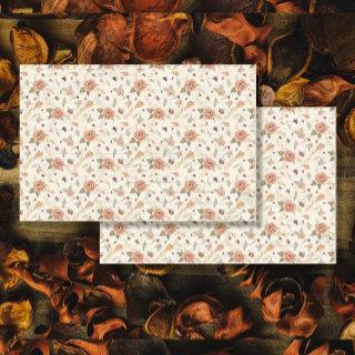 Fall Autumn Leaves BOHO Floral Peach Decoupage Tissue Paper