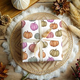 Fall Colorful Watercolor Pumpkin Pattern  Sheets