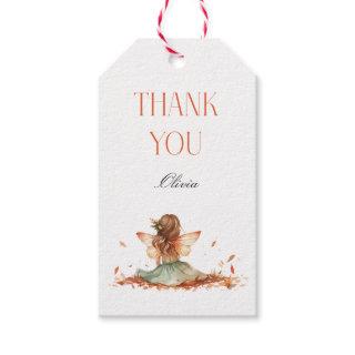 Fall Fairy First Birthday Thank You with a Fox Gift Tags