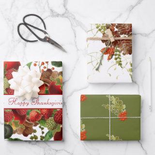 Fall Fruit, Berries and Pinecones Assorted  Sheets