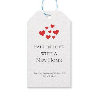 Fall In Love with a new home simple cute realtor Gift Tags