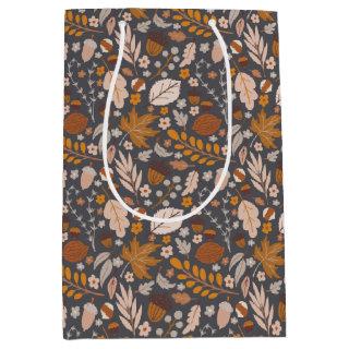 Fall Leaves, Autumn night's seamless pattern  Medium Gift Bag