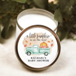 Fall Little Pumpkin Farm Truck Baby Shower Classic Round Sticker