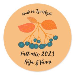 Fall mix jam classic round sticker