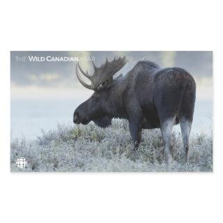 Fall - Moose Rectangular Sticker