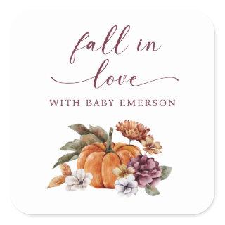 Fall Pumpkin Baby Shower Stickers