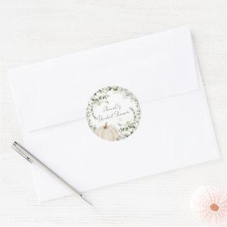 Fall Pumpkin Bridal Shower Invite Envelope Seal