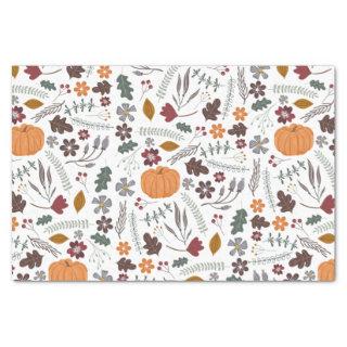 Fall pumpkin contemporary graphic pattern tissue paper