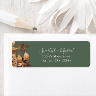 Fall Rustic Wedding Return Address Label