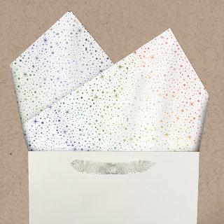 Falling Snow Watercolor Rainbow Galaxy Stars Tissue Paper