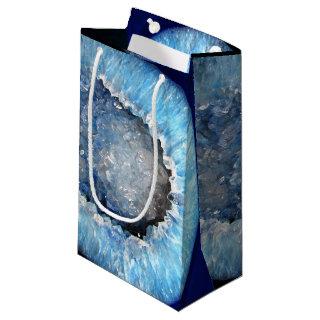 Falln Blue Crystal Geode Small Gift Bag