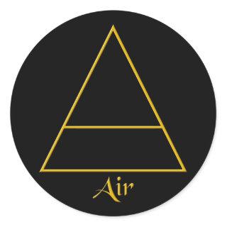 Falln Pagan Air Element Symbol Classic Round Sticker