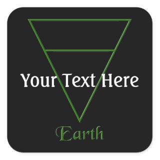 Falln Pagan Earth Element Symbol Square Sticker