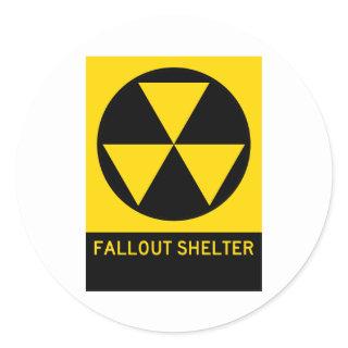 Fallout Shelter Highway Sign Classic Round Sticker