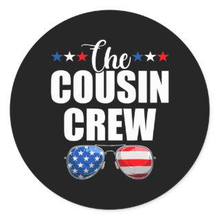 Family 4th Of July s Matching Cousin Crew Classic Round Sticker