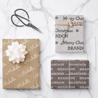 Family name simple christmas holiday Craft  Sheets