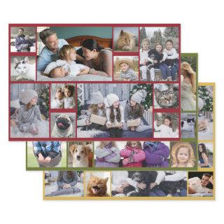 Family Photo Collage 36 Pictures 3 Colors Custom  Sheets