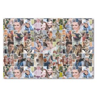 Family Photo Collage Custom 24 Pic Puzzle Shape Tissue Paper