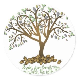 Family Tree Nuts Classic Round Sticker