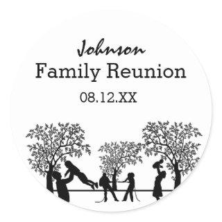 Family Tree Reunion Party | Personalized Classic Round Sticker