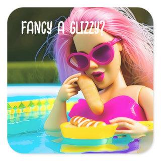 Fancy a Glizzy? Square Sticker