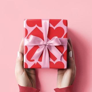 Fancy Romantic Red & Pink Hearts Pattern