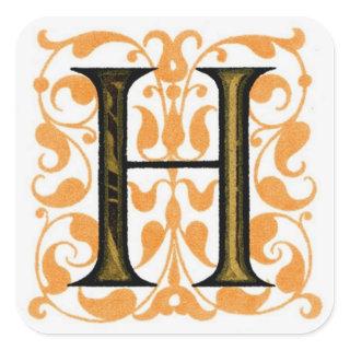Fancy Vintage Monogram 'H' - Sticker