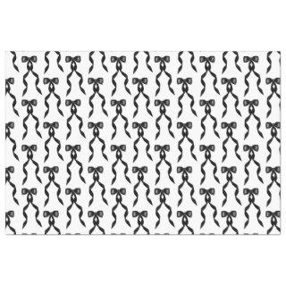 Fancy Watercolor Black Bow Pattern Tissue Paper