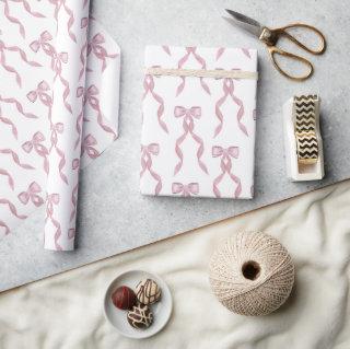 Fancy Watercolor Pink Bow Pattern