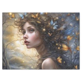 Fantasy Beautiful Butterfly Fairy Decoupage Tissue Paper