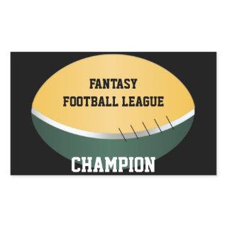 Fantasy Football Champ (customizable) Rectangular Sticker