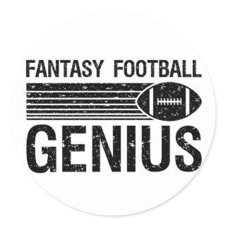 Fantasy Football Genius 1 Classic Round Sticker