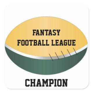 Fantasy Football League (customizable) Square Sticker