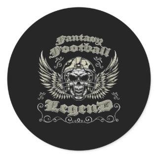 Fantasy Football Legend Retro Vintage Fantasy Foot Classic Round Sticker